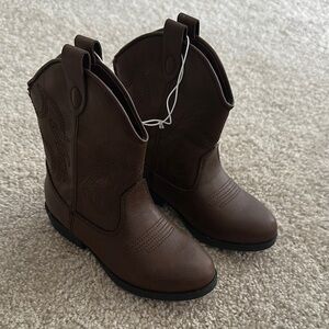 Brown Kids Cowboy Boots